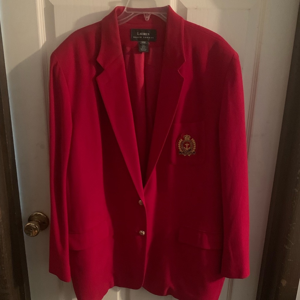 Ralph Lauren Red Blazer with crest
